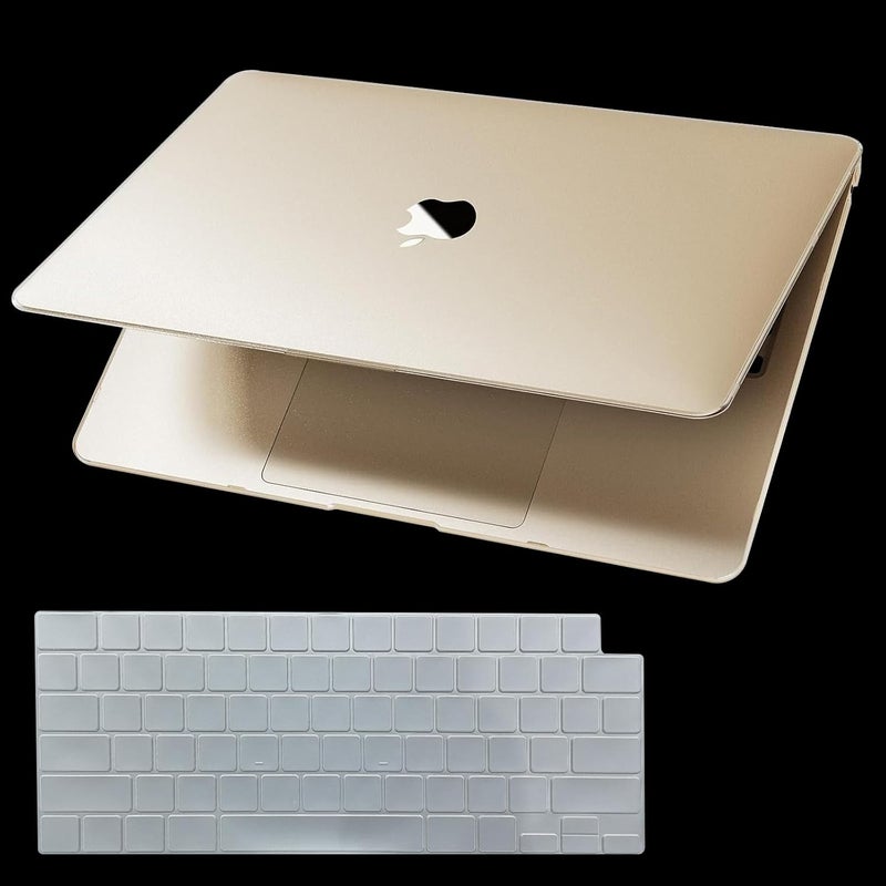 KEROM Starlight Case for MacBook Air 13 inch 2025-2022 M4 M3 M2 A3240 A3113 A2681, MacBook Air M4 13 inch Case, Frosted Matte Plastic Hard Shell & Keyboard Cover for Mac Air 13.6 inch, Starlight Clear - Image 2